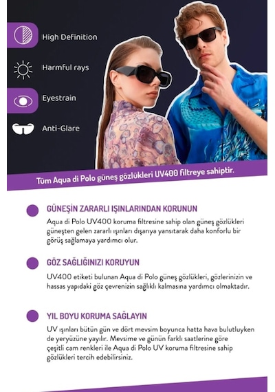 Aqua Di Polo 1987 APGT1-G4590-KSK33 Kadın Güneş Gözlüğü