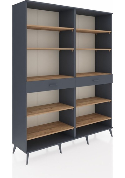 Hyperion Gardrop 10 Raflı 2 Çekmeceli 176x44x221 Antrasit-çam/antrasit Beyaz Hyperion Gardrop 10 Raflı 2 Çekmeceli 176x44x221 Antrasit-çam/antrasit Beyaz