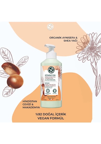 Yves Rocher Onarıcı ve Nemlendirici Vücut Losyonu 390 ML