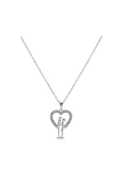 Çelik Sevgili Çift Kolye Silver 45cm Gümüş