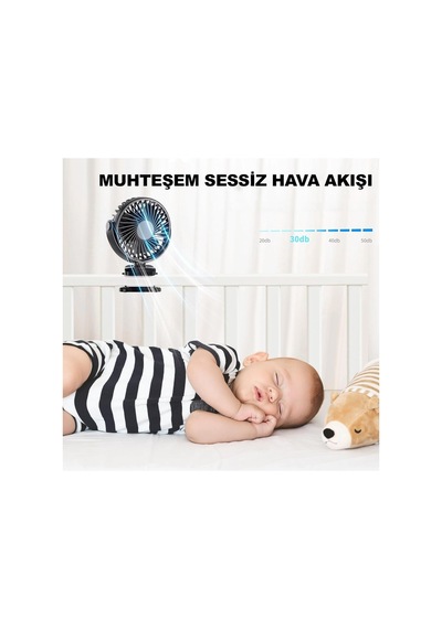 Robeve Plaj Ve Deniz Oyuncağı Klipsli Vantilatör Fan Mini Fan Mini Vantilatör Mini Klipsli Vantilatör Plaj Vantilatörü Şarjlı Vantilatör Şarjlı Fan Çocuk Vantilatörü 360 Derece Fan