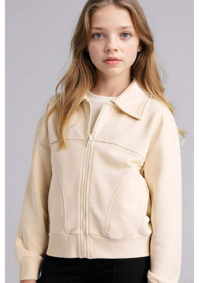 Defacto Fermualı Sweatshirt Kız Çocuk G6822a826sper117 Ekru-er117
