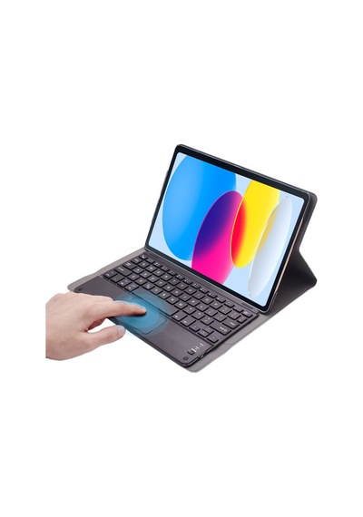 Samsung Uyumlu Tab S7 Plus T970 BT Klavye + Touchpad Standlı KılıF-BKK2