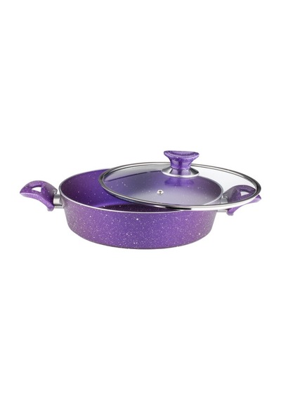 26 Cm Granit Karnıyarık & Pilav Tenceresi Cam Kapak - Violet Violet