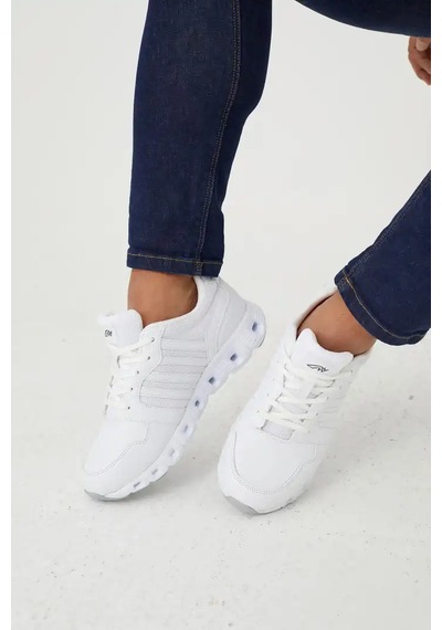 Papucumun Dünyası Erkek Sneaker Anatomik Comfort Taban Koşu Yürüyüş Spor Ayakkabısı Beyaz