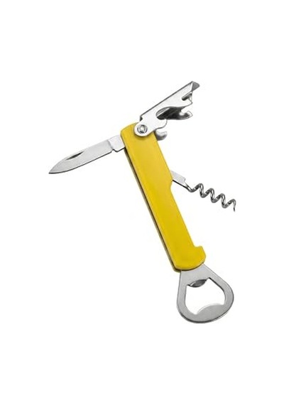 Tr Çok Amaçlı 4'ü 1 Arada Pratik Açacak Seti - Tirbuşon, Konserve &amp Şişe Açacağı, Mini Bıçak - Paslanma Diğer