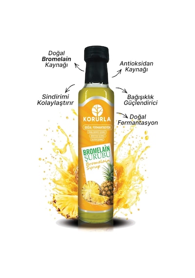Bromelain Ananas İçeren Detox Şurubu 250 Ml