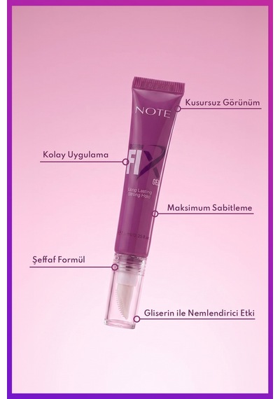 Note Eyebrow Fix Gel Şeffaf Kaş Sabitleyici Ve Şekillendirici Jel - Şeffaf