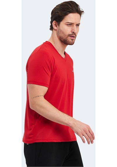Slazenger KATRIINA Erkek V Yaka Kırmızı Tişört
