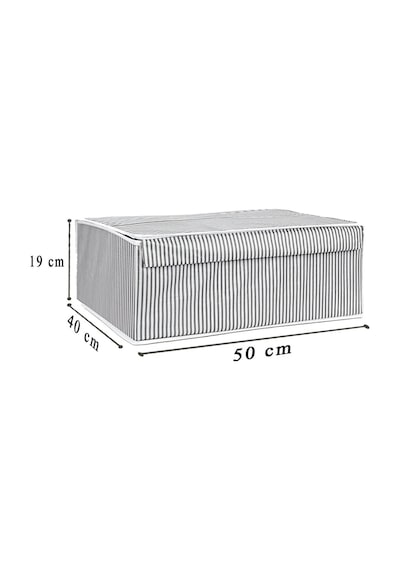 3 Adet Kapaklı Çok Amaçlı Hurç Saklama Kutusu Organizer Baza 50 X 40 X 19 Cm Gri Gri