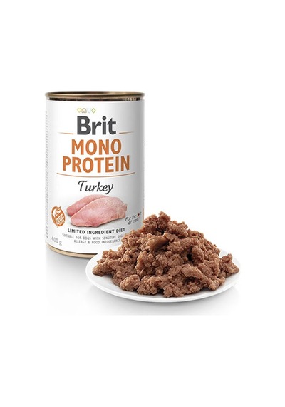 Brit Mono Protein Hindi Etli Hassas Yetişkin Köpek Konservesi 400 Gr 110-20004.01