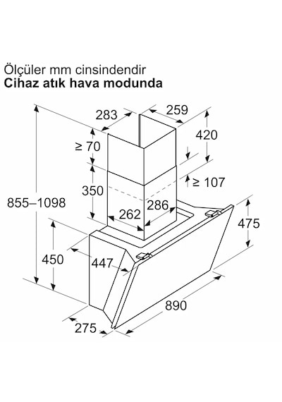Siemens iQ700 LC91KLT60  90 CM Duvar Tipi Davlumbaz