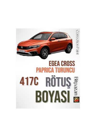 Flea Market Egea Cross Paprika Turuncu 417c İle Uyumlu Rötuş Boyası, 30ml, Fırçalı