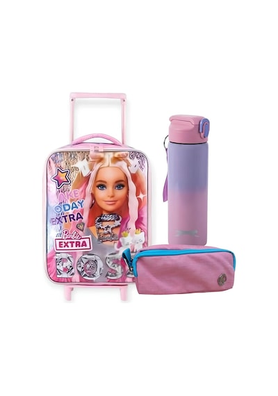 Ottonya Barbie Çekçekli Anaokulu Çantasısanslı Çelik Matara L Pembe