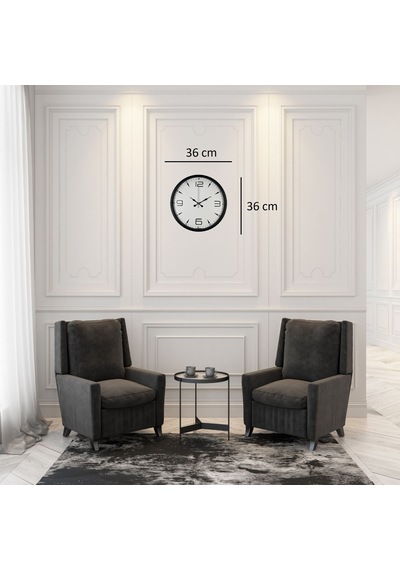 Black Classic 36 Cm Duvar Saati Çok Renkli