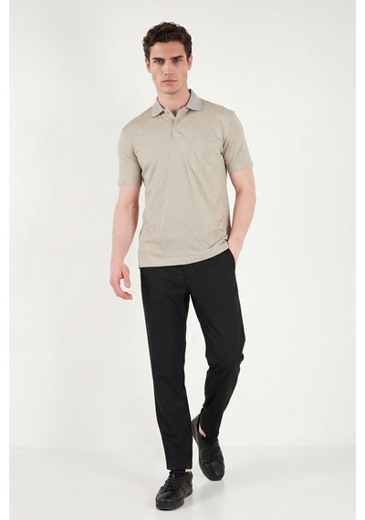Buratti Pamuklu Regular Fit Göğüs Cepli Düğmeli Polo T Shirt Erkek Polo T Shirt 4565001 Çağla