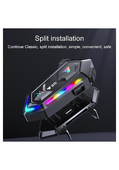 Nivego Y20 5.3 Motosiklet Kask Kulaklık Bluetooth Intercom Rgb Işıklı