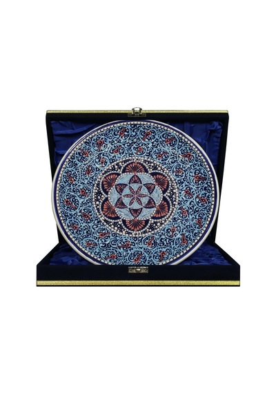 E38 El İşçiliği Çini Tabak 25 Cm - 6687