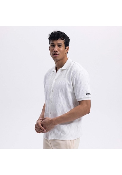 Ellesse Em490-of Polo Yaka Erkek Gömlek - Kırık Beyaz