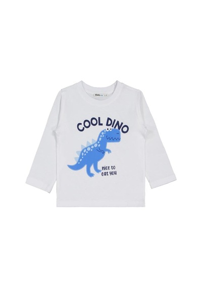 Civil Boys Cool Dino Baskılı 3'lü Set 2-4 Yaş Sweatshirt Çok Renkli