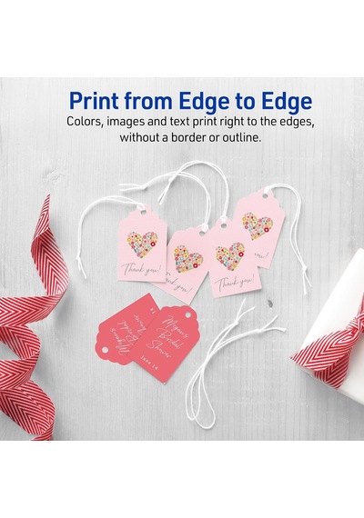 Printable Etiket İle Tel, Cilalanmış, 2 X 1,25 İnç, 180 Adet 22848 2" X 1 1/4" Çok Renkli