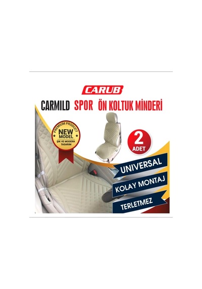 Carub Carmild Spor Ön Koltuk Minderi 2li Set Bej Renk