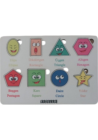 Geometrik Şekiller Bul Tak Eğitici Öğretici Puzzle & Yapboz Bebek Çocuk Oyuncak