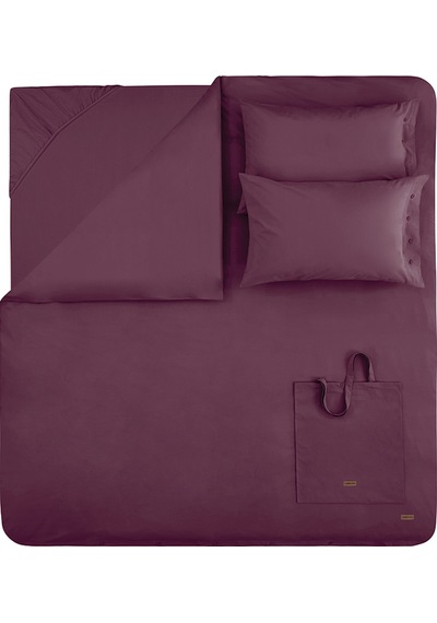 Yataş Bedding Plain Çift Kişilik Ranforce Yıkamalı Nevresim Takımı - Mürdüm