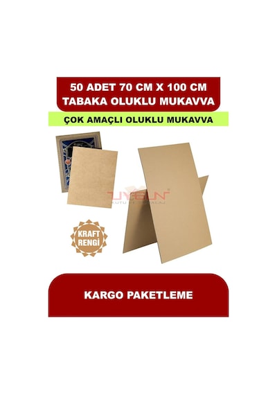 50 Adet 70cm X 100cm Baskısız Tabaka Oluklu Mukavva, Çocuk Etkinlik Kartonu, Maket Kartonu, Kargo Kartonu