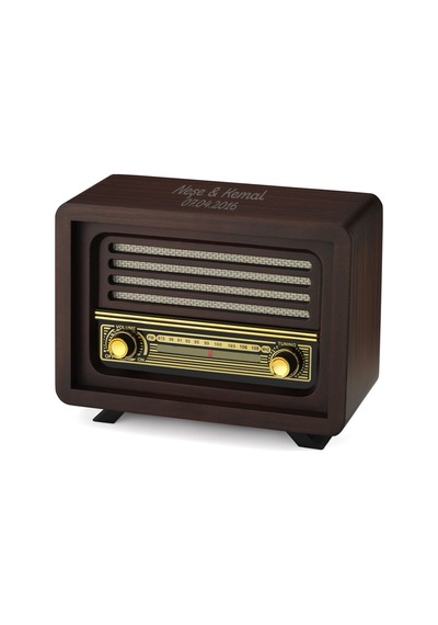 Kişiye Özel Nostaljik Ahşap Radyo Laleli