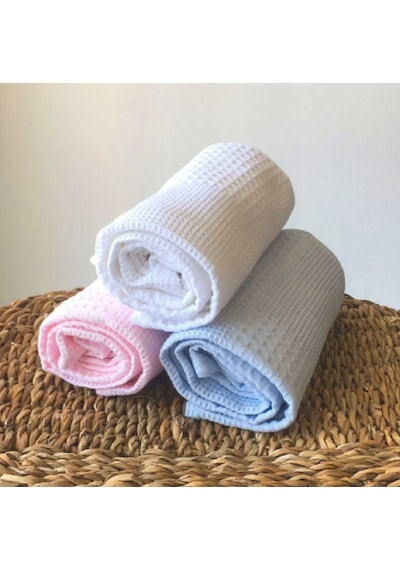 Waffle Desenli Pike Çok Amaçlı Kurulama Bezi 45x55 3 Adet Beyaz - Mavi - Pembe
