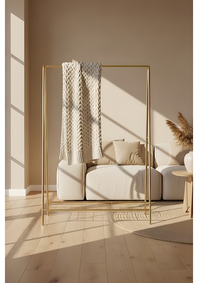 Metallica Concept Oval Telli Gold Butik Elbise Askılığı Konfeksiyon Askılık Altın