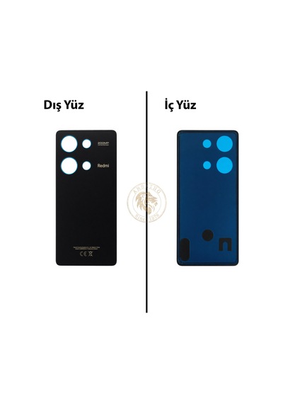 Xiaomi Redmi Note 13 Pro 4g Gece Siyahı Arka Pil Kapağı Batarya Kapağı Lazer Kesim Back Cover Çok Renkli