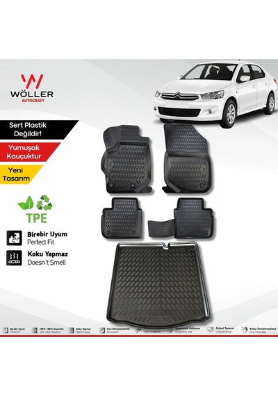 Citroen C Elysee Paspas Bagaj Havuzu 2012 2024 Arası 3d Havuzlu