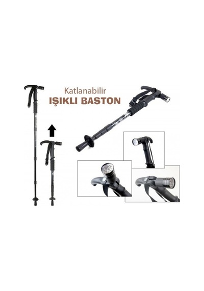 Watton Wt-002- Fener Işıklı-Pusulalı-Amartisörlü Baston