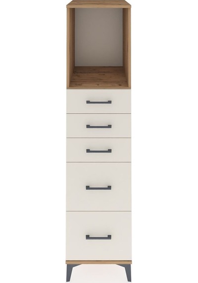 Kronos Dolap Tek Raflı 5 Çekmeceli 44x59x182 Çam-aytaşı Atlas Çam