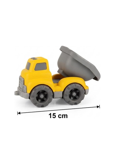 Eğitici Ve Güvenli Oyuncak Beton Mikseri Gerçekçi Tasarımlı Açılabilen Damperli 15 Cm Oyuncak Kamyon