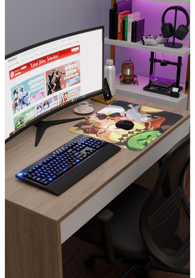 Emilie Genshin Impact Anime Gacha V4 - 48x40 Xl Gaming Mouse Pad Fare Altlığı