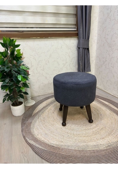 Asedia Miskin Ceviz Sofa Antsait Ahşap Ayak Uzatma Pufu Makyaj Koltuğu Bench Tabure