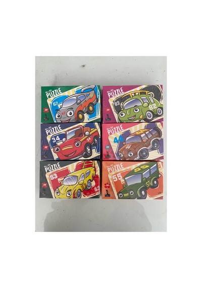 30 Parça Karton Puzzle Mini Boy 6'lı Set 2