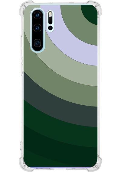 Huawei P30 Pro Köşe Korumalı Renk Cümbüşü C Tasarımlı Şeffaf Silikon Kılıf