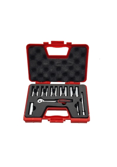 İzeltaş 1107 00 6014 1/4 Derin Lokma Anahtar Set 14 Parça, Mm