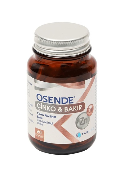 Osende Çinko & Bakır 60 Kapsül 2 Adet