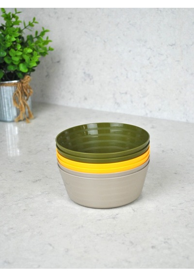 6 Adet Renkli Plastik Kase Çerezlik Piknik Pratik Kase Seti 12x5 Cm İç İçe Mama Kabı Renkli