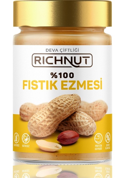 %100 Fıstık Ezmesi Katkısız, Şekersiz 300gr