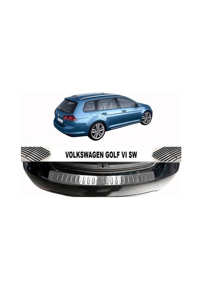 Volkswagen Golf 6 Arka Tampon Eşiği Krom Sw 2009-2012