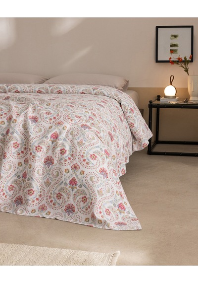 Madame Coco Bretagne Tek Kişilik Pamuklu Ecocell Baskılı Pike - Renkli 8684427203057 Çok Renkli