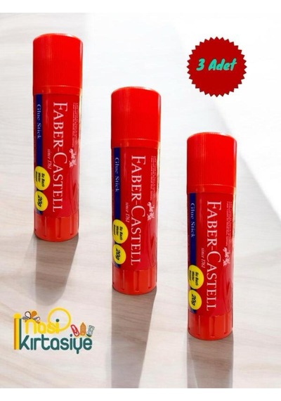 3 Adet Stick Yapıştırıcı 20'şer Gr Orta Boy Katı Stick Yapıştırıcı Su Bazlı Stick
