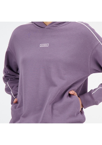 New Balance Essentials French Terry Oversize Kadın Mor Hoodie Düz Wt33529-shw Mor