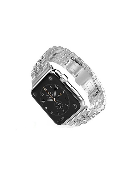 Apple Uyumlu  Watch Ultra 49mm Kordon Krd-14 Metal Strap Kayış Gold